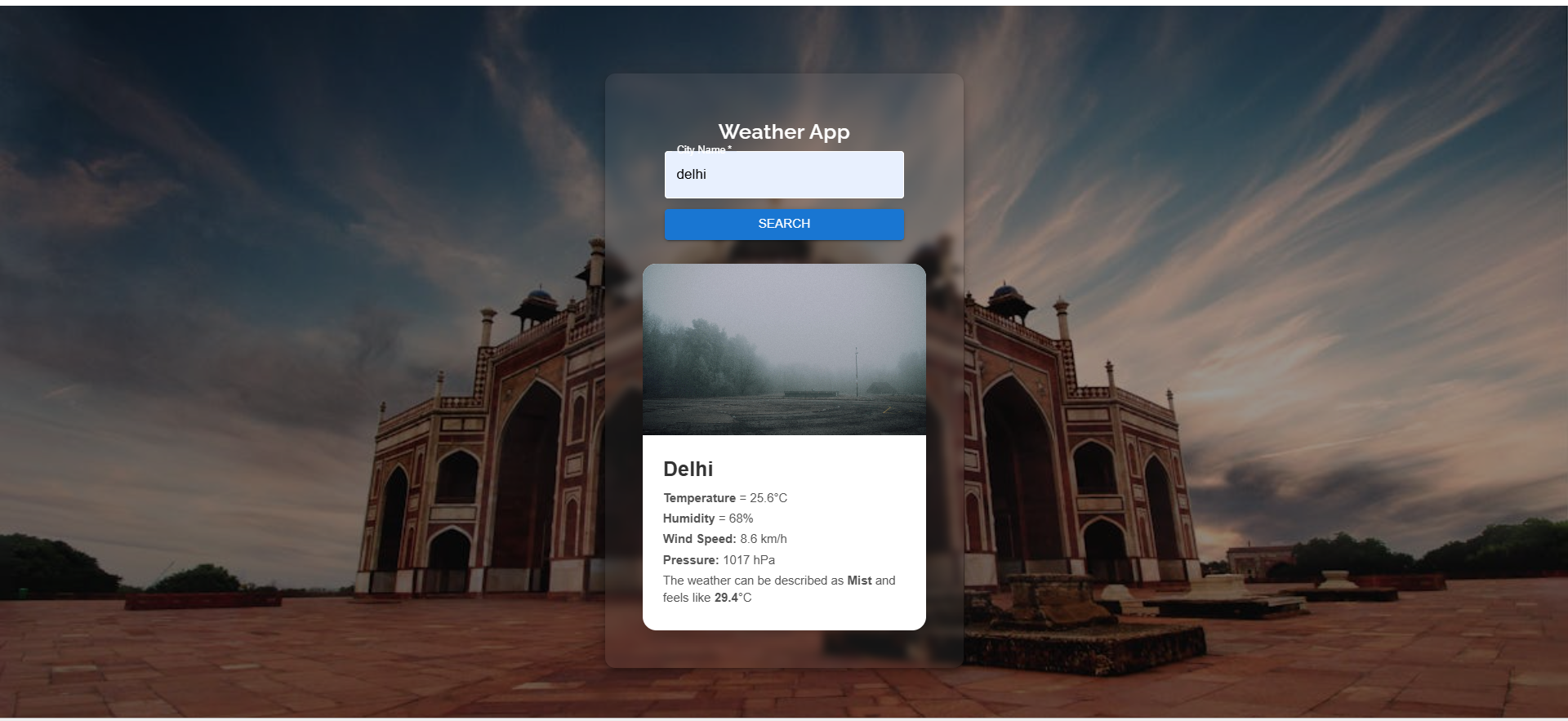 Weather App Screenshot