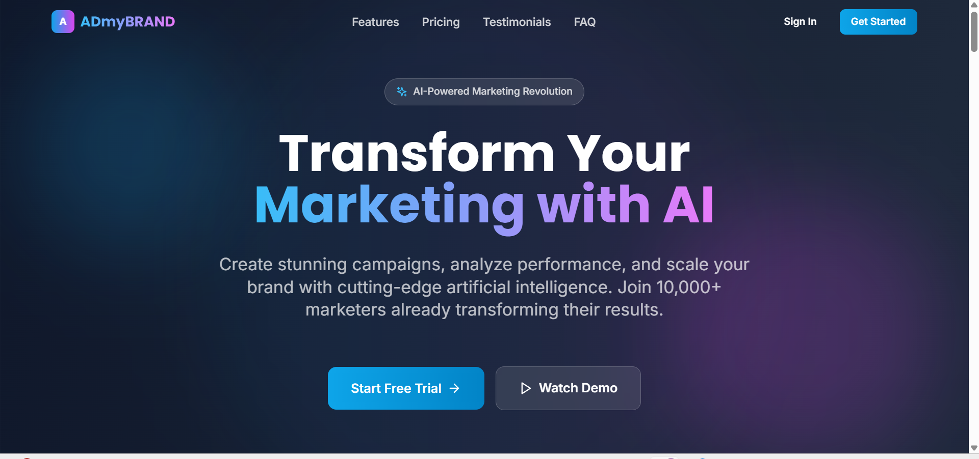 SaaS Landing Page Screenshot